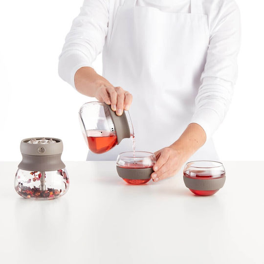 Lekue Чайник с Чаша и Филтър Стъклен Кафяв 500ml