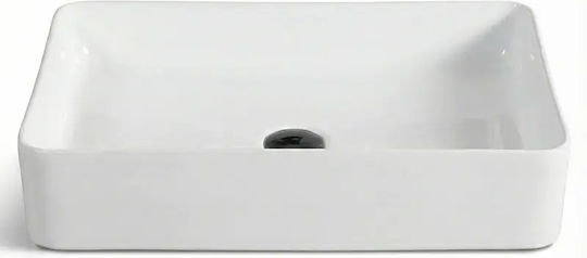 Tema Chiuvetă de Porțelan de Baie 60x35x11.1cm Albă