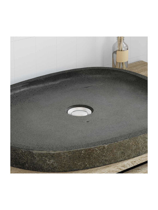 vidaXL Countertop Sink Porcelain 65x50x6cm Grey