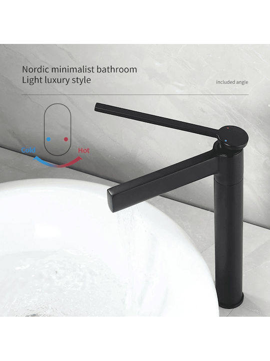 Robinet Amestecare Pentru Chiuvetă Înalt Negru