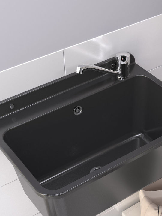 Granitan Retro Waschbeckenarmatur Silber