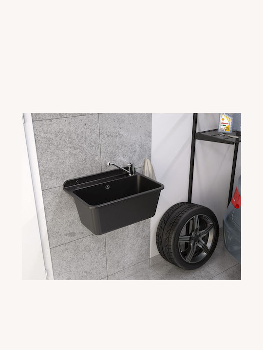 Granitan Retro Waschbeckenarmatur Silber