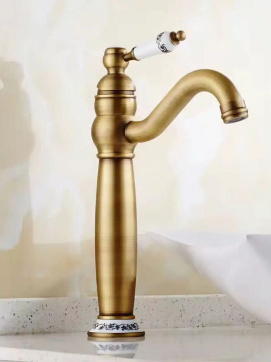 Mixing Sink Faucet Tall Retro Bronze