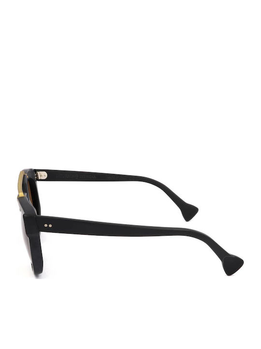 Jupiter Unisex Γυαλιά Ηλίου με Μαύρο Σκελετό και Κίτρινο Φακό