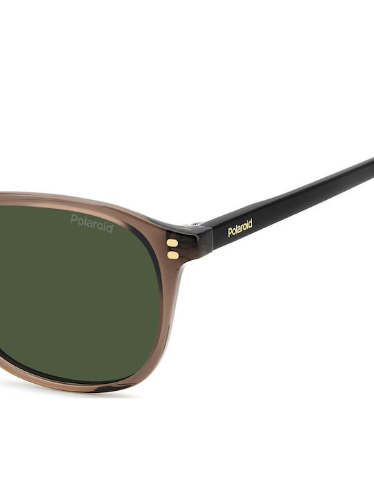 Polaroid Men's Sunglasses with Brown Metallic Frame and Green Polarized Lens PLD4203/S/X 09Q/UC
