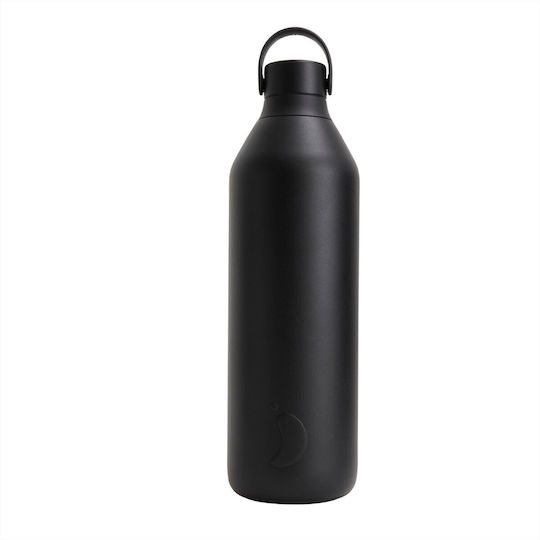 Chilly's Series 3 Bottle Thermos Stainless Steel BPA Free 1lt ONYX BLACK