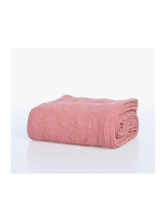 Nef-Nef Homeware Charisma Одеяло Пике Преголяма 230x250см Коралово
