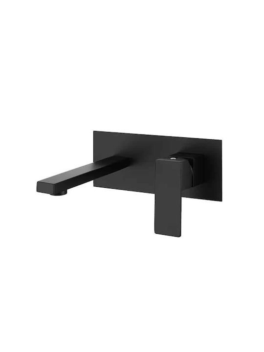 Set De Mixere Și Guriță Încorporate Pentru Lavabo Negru
