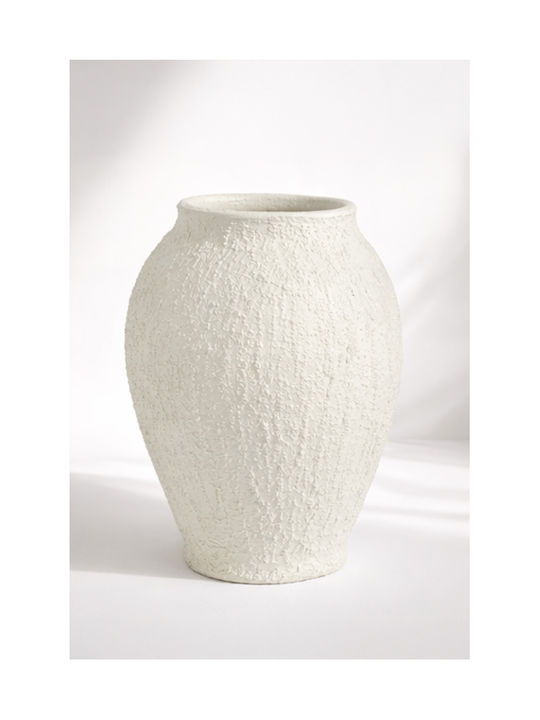 Kaemingk Διακοσμητικό Βάζο Κεραμικό Λευκό 21x21xΥ30cm