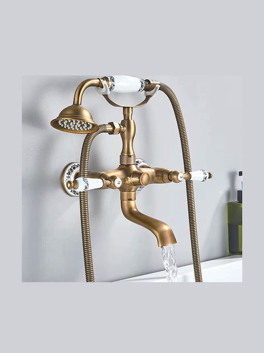 Retro Mixing Bathtub Faucet Complete Set Bronze