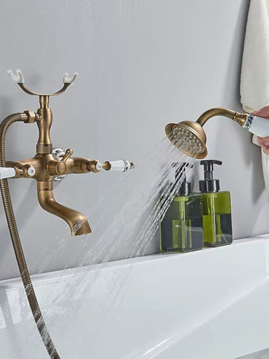 Retro Mixing Bathtub Faucet Complete Set Bronze