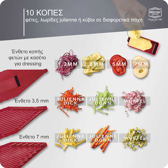 Borner Kitchen Cutting & Slicing Tools Slicer Vital Starter Set 7 Pieces