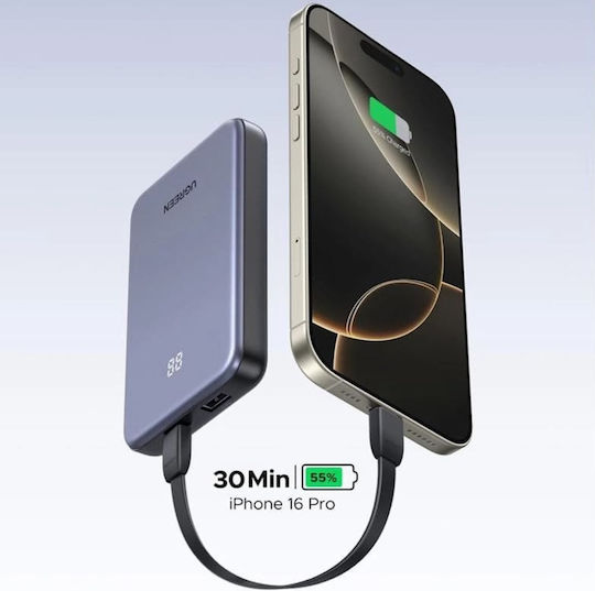 Ugreen PB507 Power Bank 10000mAh 22.5W με Θύρα USB-A και Θύρα USB-C Power Delivery Γκρι