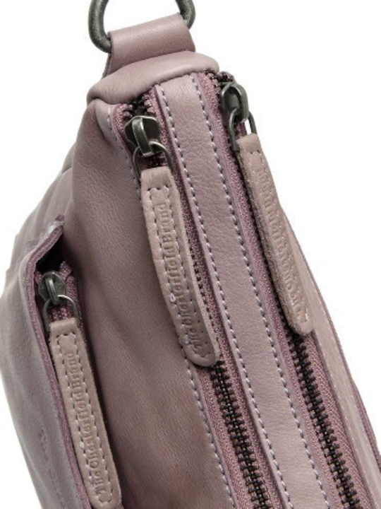 Leather Women's Shopper Shoulder Bag Lilac