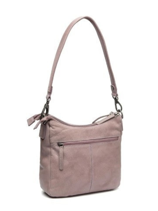 Leather Women's Shopper Shoulder Bag Lilac