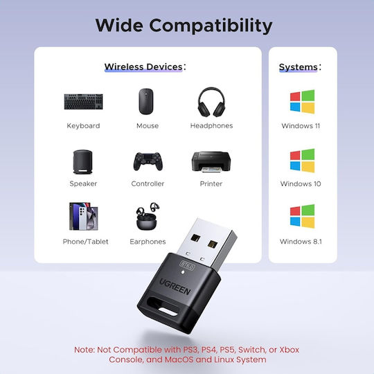 Ugreen Bluetooth Receiver Black Cm748 75073