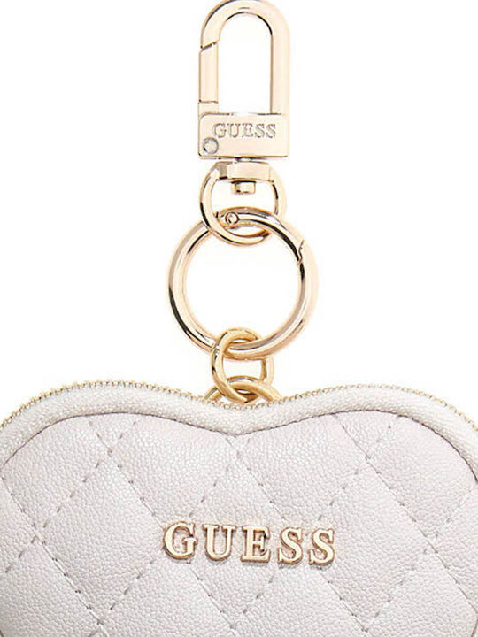 Guess Herztäschchen Schlüsselanhänger Weiß 198659019082
