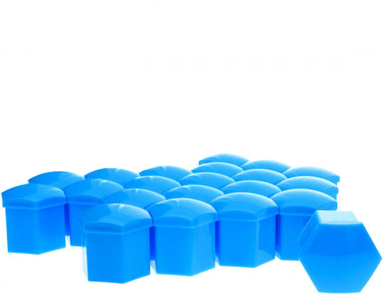 19 Mm Blue Screw Caps 20 Pcs Simple Installation Remover