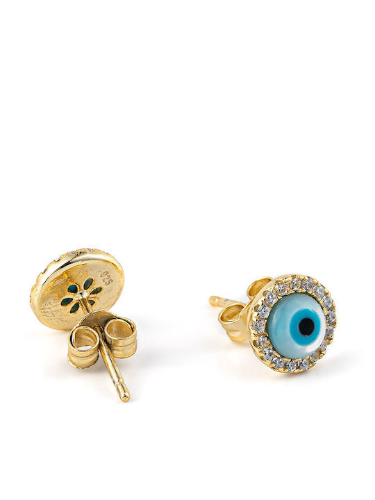 George Art Jewels Ohrringe Stecknadelverschluss aus Silber Vergoldet mit Steinen George Art Jewels Ohrringe Stecknadelverschluss aus Silber Vergoldet mit Steinen