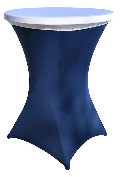Masă Plastic Catering Pentru Spații Mici Exterioare Pliabilă Cu Ramă Metalică Albastră 80x80x110cm