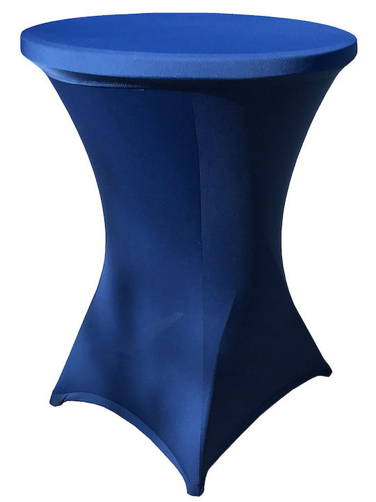 Masă Plastică Catering pentru Spații Exterioare Mici Pliabilă cu Ramă Metalică Albastră 80x80x110 cm