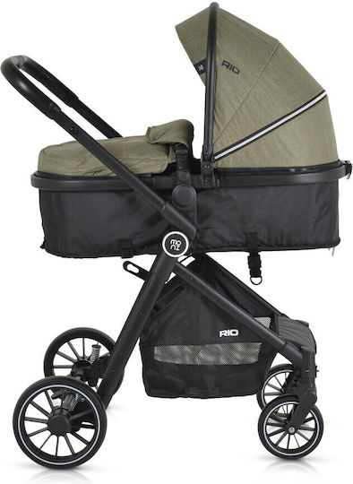 Moni Rio Reversible 3 in 1 Baby Stroller Suitable for Newborn Green
