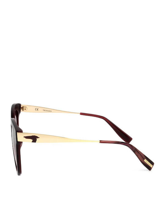 Trussardi Women Sunglasses with Multicolour Frame and Purple Lens STR227F 01DJ