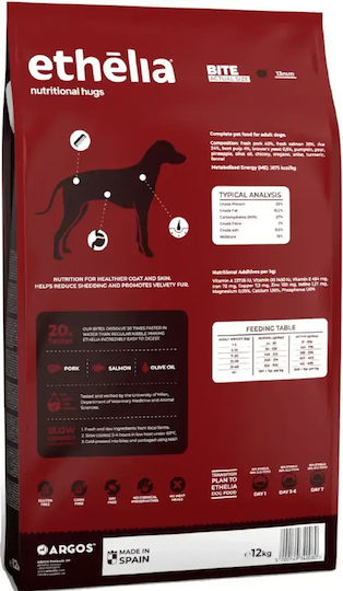 Ethelia Coat & Skin For Adult & Puppies 12kg Dry Food For Adult Dogs With Pork And Salmon