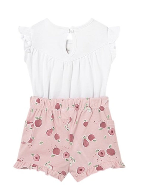 Mayoral Set Bodysuit with Shorts Pink 4 Pieces