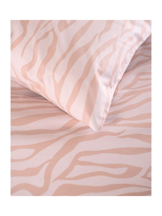 Rythmos Duvet Cover Set 160x250cm Single with Pillowcase Trisha Pink