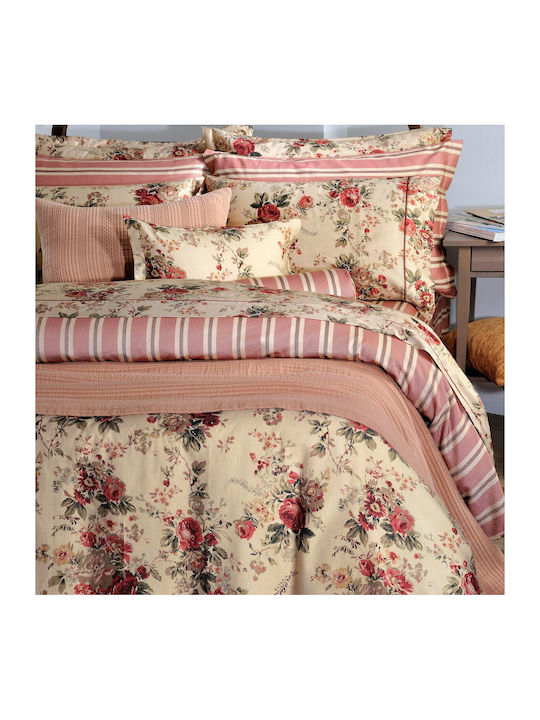 Down Town Home Παπλωματοθήκη Βαμβακερή Υπέρδιπλη 235x245 Antique Flower