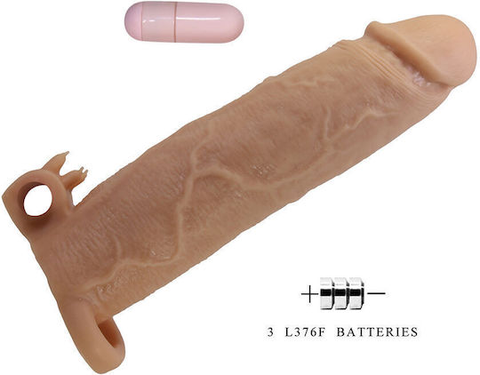 Pretty Love Προέκταση Πέους με Δόνηση Flesh 17.018cm