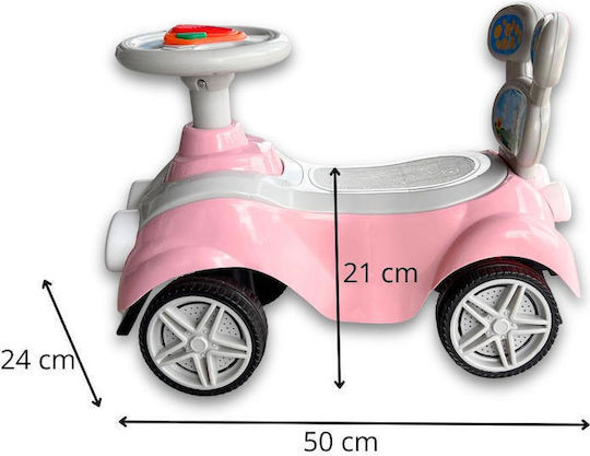 Car Ride On Pink Baby Push Walker