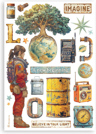 Washi Stickers Pad A5 8 Sheets A New Beginning Stamperia