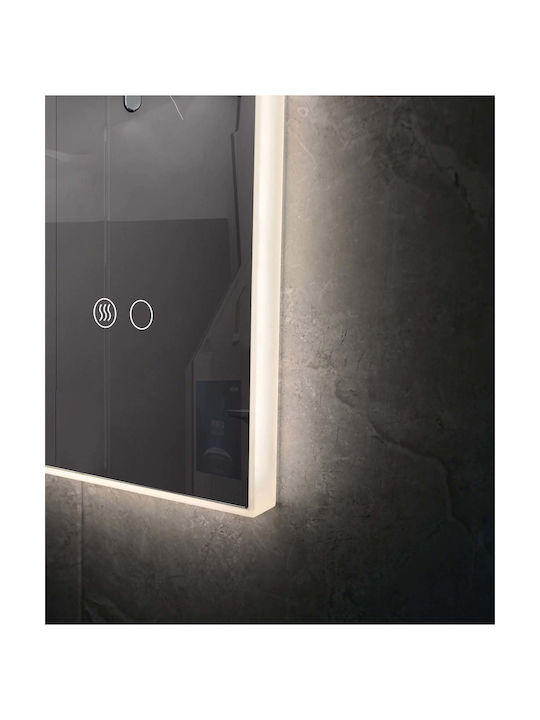 Polihome Wandspiegel mit Rahmen 100x70cm