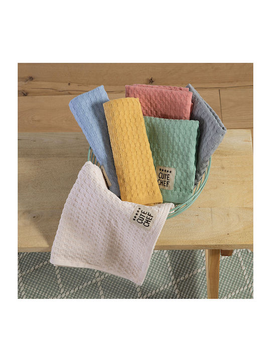 Nef-Nef Homeware Cute Chef Ποτηρόπανο από 100% Βαμβάκι σε Γκρι Χρώμα 45x68cm Nef-Nef Homeware Cute Chef Ποτηρόπανο από 100% Βαμβάκι σε Γκρι Χρώμα 45x68cm
