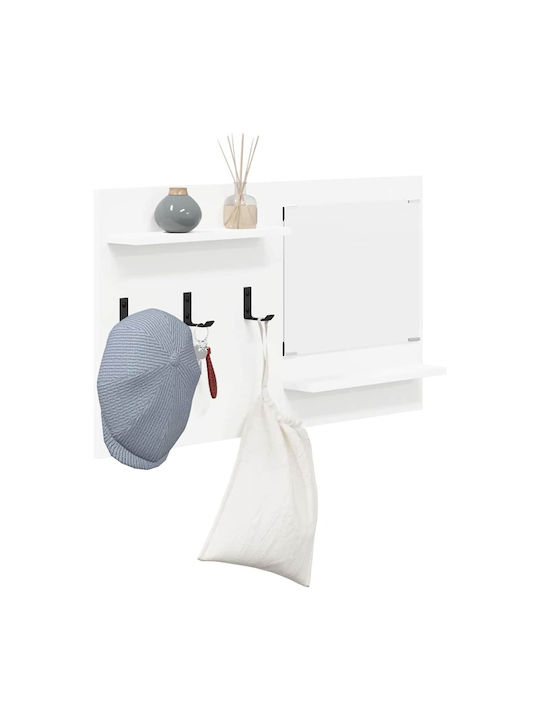 Hallway Furniture with Mirror & Hanger 90x10x50 cm
