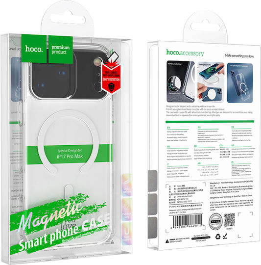 Hoco Magnetic Series Airbag Back Cover Silicone Transparent iPhone 17 Pro Max
