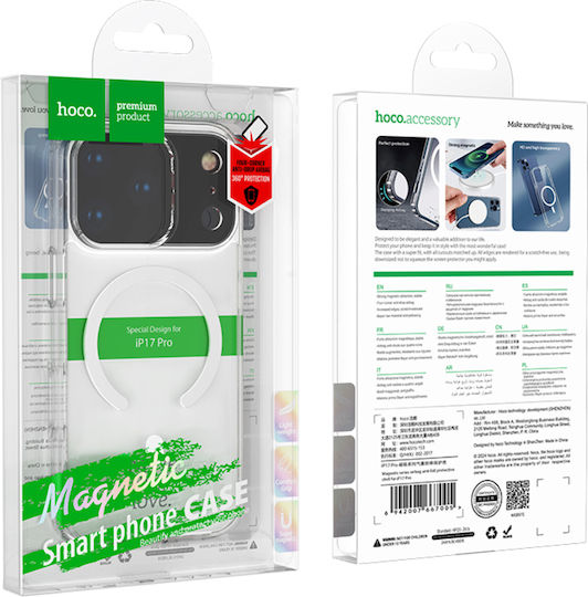 Hoco Protective Airbag Back Cover Silicone Transparent iPhone 17 Pro