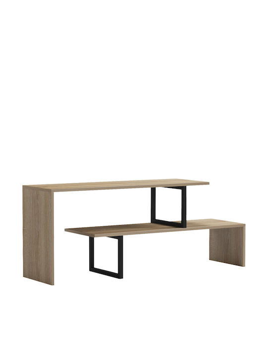 Suport TV Lilant din Metal și Lemn Sonoma - Negru M110xA30xÎ45cm