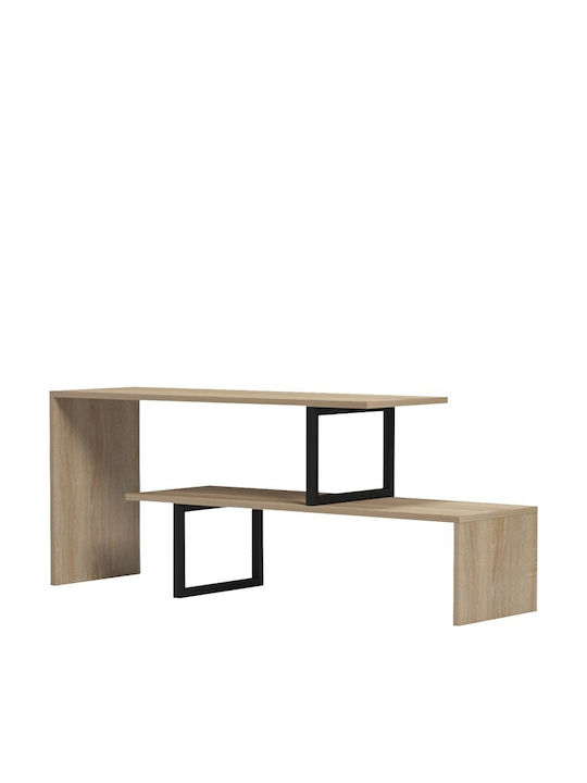Suport TV Lilant din Metal și Lemn Sonoma - Negru M110xA30xÎ45cm