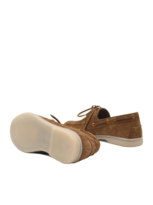 Δερμάτινα Γυναικεία Boat Shoes σε Ταμπά Χρώμα