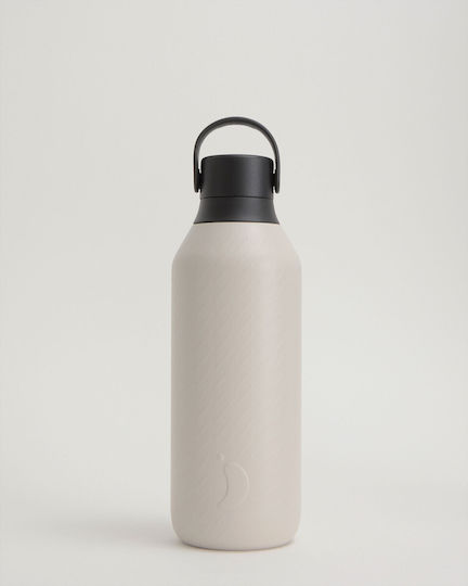 Chilly's Series 3 Bottle Thermos Stainless Steel BPA Free 500ml White