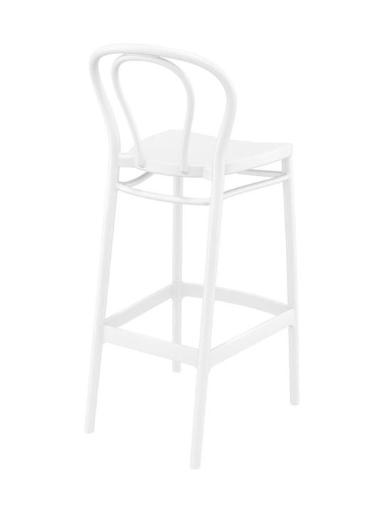 Bar Stools Made of White Polypropylene 4 Pieces 40x51x106cm