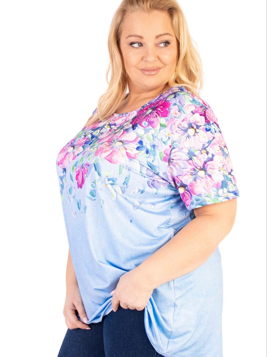 Γυναικεία Μπλούζα Floral Βιολετι