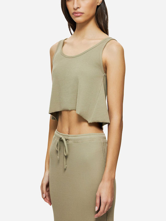 Γυναικείο Crop Top Βαμβακερό Taupe