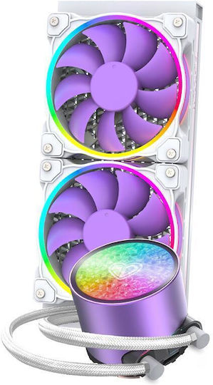 ID-Cooling Pinkflow 240 Охлаждане AIO CPU с 2 Вентилатора 120mm и ARGB Осветление Бяла