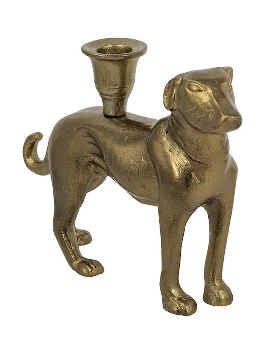 Artekko Metal Candle Holder in Gold Color 24x16.5x5cm