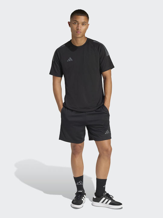 3-stripes Αθλητική Μπλούζα Κοντομάνικη Μαυρο