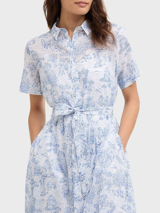 Καλοκαιρινό Midi Σεμιζιέ Φόρεμα Blue